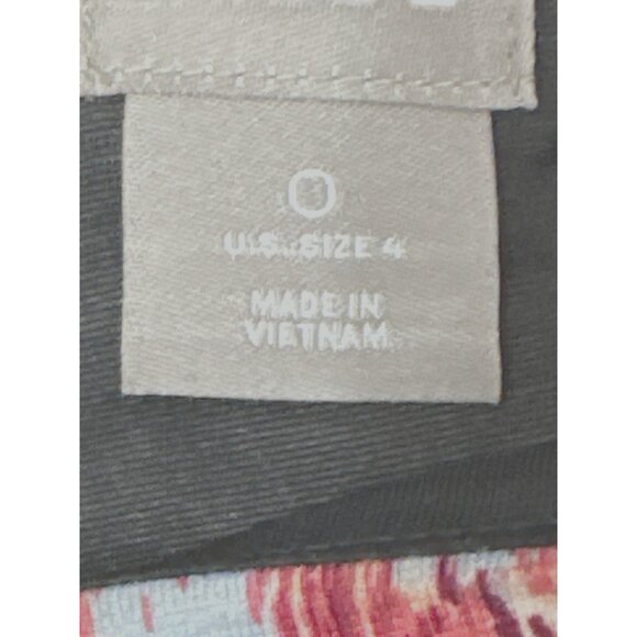 Chicos Artwear Abstract Floral Print Ponte Shift Sheath Dress Bold Elegant Fit 0 - Picture 8 of 11